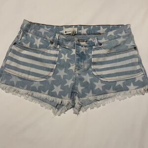 Roxy Stars and Striped Jean Shorts -size 7